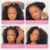 Kinky Curly Half Wig Human Hair Upgrade 3 In 1