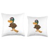 Duck Swimming Swimming goggles Summer Throw Pillow