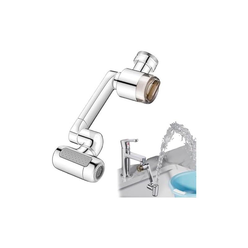 1080° Rotating Faucet Extender for Bathroom & Kitchen Sink, Dual