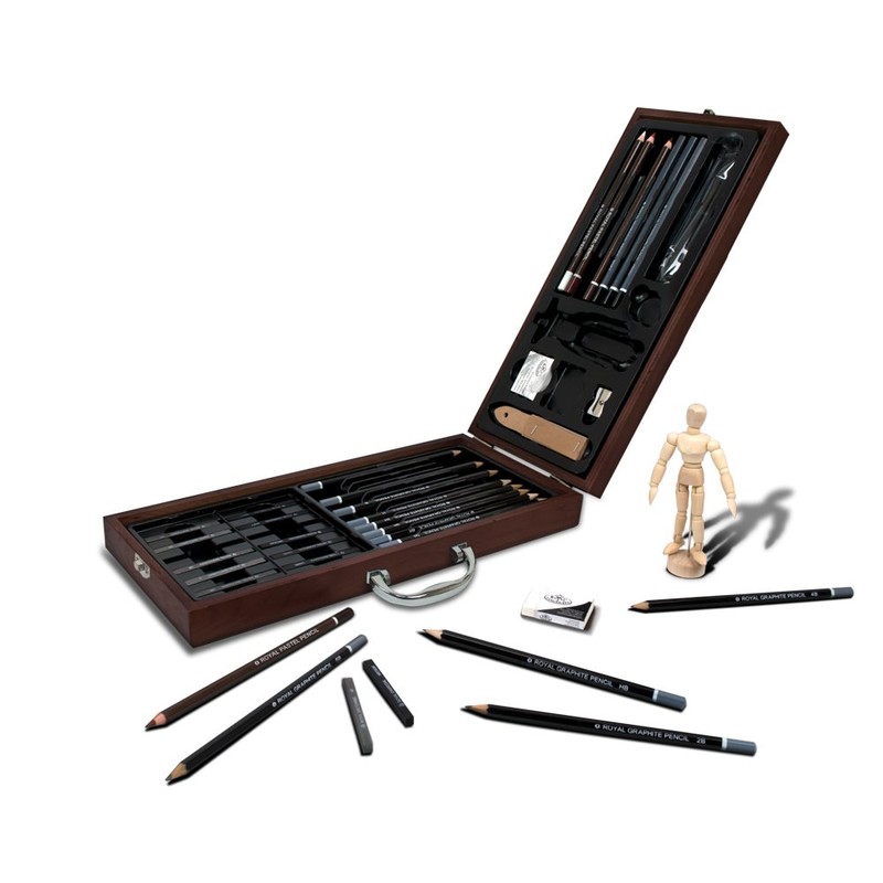 Royal & Langnickel Premier 40pc Artist Sketching Drawing Pencils Wooden