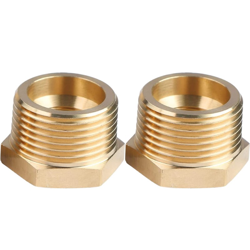 2pcs 1" NPT Male x 1/2" NPT Female Brass Reducer