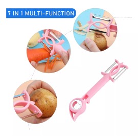 Extreme Pelador de frutas y verduras  Pelador De Frutas Y Verduras Multifunción De 2 Hojas 7 En 1