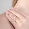 Non-Tarnish Stackable Rings for Women -18k Gold Plated & Sterling