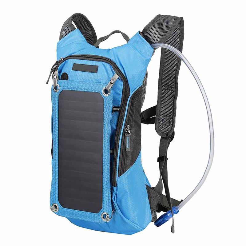Multi function Outdoor Backpack with 6.5W Solar Panel & 2L