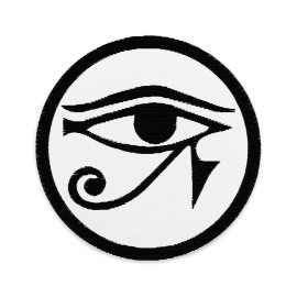 Edge of Life Designs Eye of Ra Egyptian God Embroidered Patch Gothic Clothing Iron On Applique