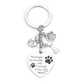 Pet Memorial Keychain,Pet Memorial Gift Keychain for Loss of Dog or Cat,Sympathy Keychain for Pet Owners,Dog Remembrance,Loss of Pet Keychain,Pet Condolences Gift for Loss Dog,Dog Memorial Gifts