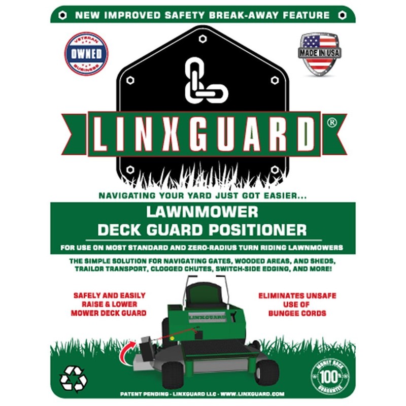 Riding Lawn Mower Chute Guard Adjuster LINXGUARD