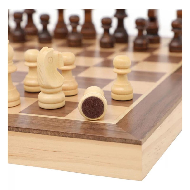 Didacti Juegos Ajedrez De Madera Tablero Plegable De Lujo Chess