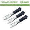 HINMAY Serving Tongs 9-Inch Metal Cooking Tongs with Soft Handle,