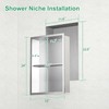 SaniteModar Shower Niche, Stainless Steel Shower Niche 12" X 24"