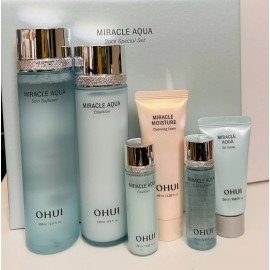 OHUI Miracle Aqua Special Set - Anti aging Wrinkle Moisture Skin Care ( 6 Items)