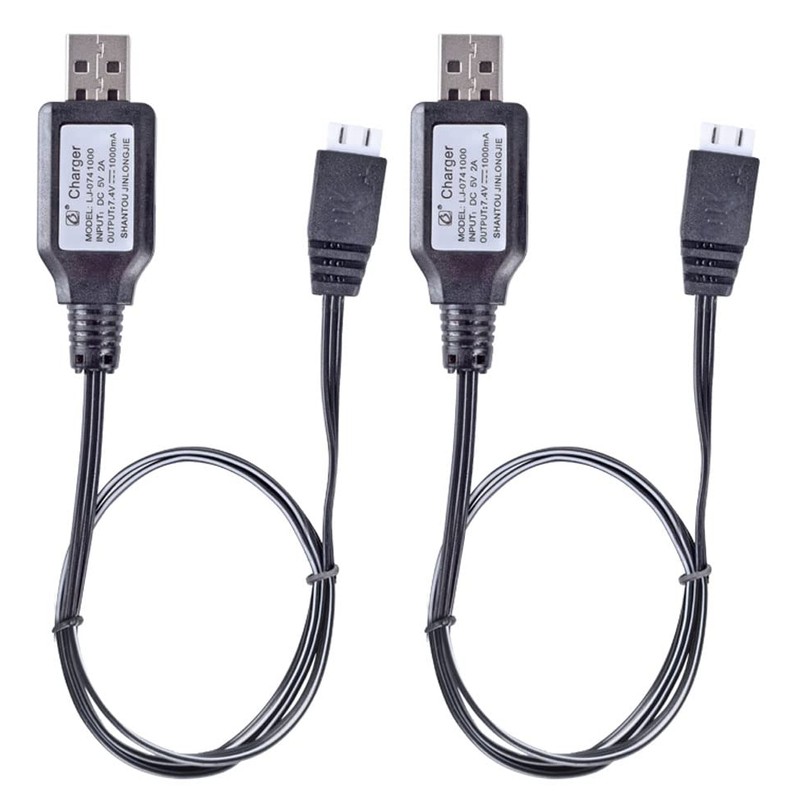 Paquete de 2 cables de carga USB de 7,4 V