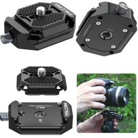 ULANZI FALCAM F38 Quick Release Set Quick Release Plate & Base Plate Quick Shoe Arca-Swiss Compatible 38mm 1/4" Screw with 3/8" Screw Arca-Swiss Standard Quick Release Clamp Tripod Accessories Aluminum SLR Head Tripod Gimbal Canon Sony Nikon Camera Zhiyun Feiyu DJI Moza Stab For lizers