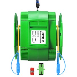 OTDR Dead Zone Eliminator Fiber Optic Transmission Launch Cable Box SC/UPC-SC/UPC 1KM Singlemode Fiber Optic Testing Extension line Transmission Cable Ring Test Tools 1000m Fiber Optic Test Tool