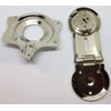 Polished Nickel Chrome Trunk Lock with Keys - chest steamer