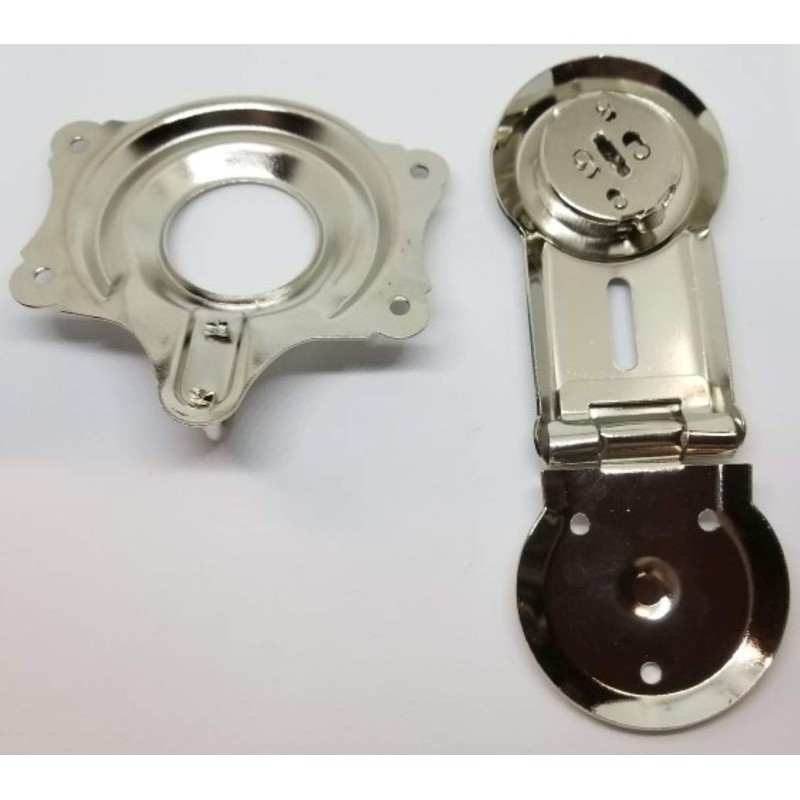 Polished Nickel Chrome Trunk Lock with Keys - chest steamer