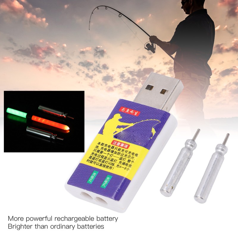 Fishing Float Battery PC USB Rechargeable Bobber Lithium Battery for