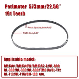 Bread Machine Replacement Belt Perimeter 537mm 179Tooth 519mm 173Tooth 480mm 160Tooth 573mm 191Tooth Bread Maker Conveyor Belt Bread Maker Belts (573mm 191Tooth)