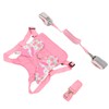 Toddler Harness Leashes with Retractable Wrist Link Pink 1.5M Rope