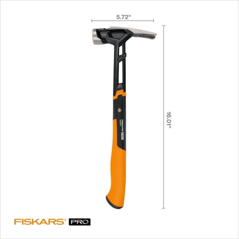 Fiskars Pro IsoCore 17 oz Framing Hammer (16") - with