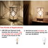 AFORTLO Table Desk Lamp,Small Boho Hollow-Out Decorative Bohemian Macrame Handmade