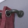 Decopolitan Industrial Wrap Around Telescoping Curtain Rod Set, 72-144", Black