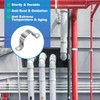PATIKIL 45mm Rigid Pipe Strap, 12 Pcs 304 Stainless Steel