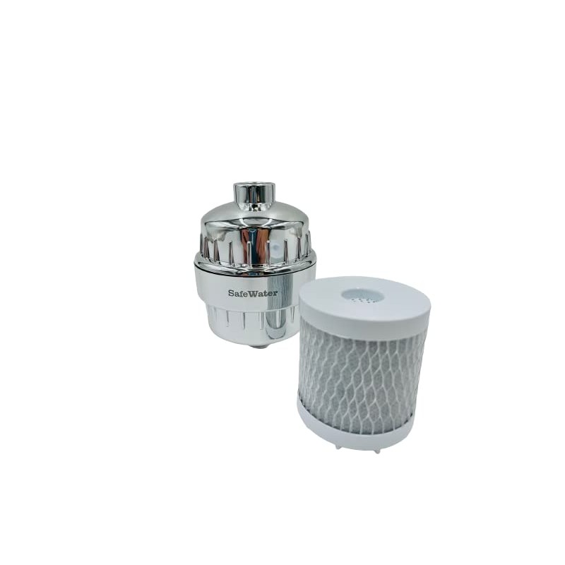 NuvoH2O Shower Head Filter – KDF-Infused Carbon Block – Removes