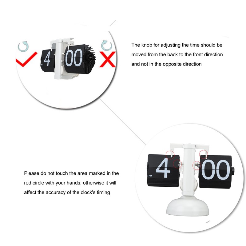 European Style Retro Digital Flip Down Clock 304 Stainless Steel