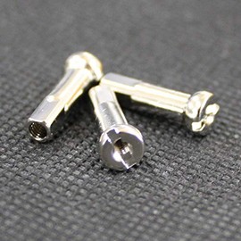 Star Spoke Brass Nipple Long Silver (Pack of 72) #15 (15X5/8BR)