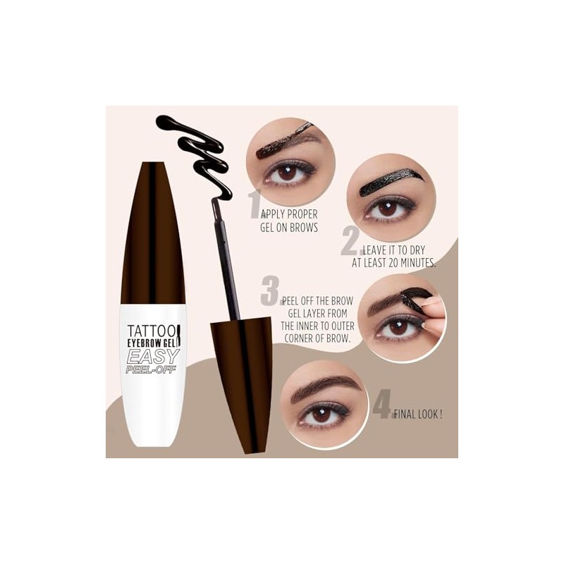 Tinte Cejas Pele El Peel Off Eyebrow Gel, Tatuaje Cejas