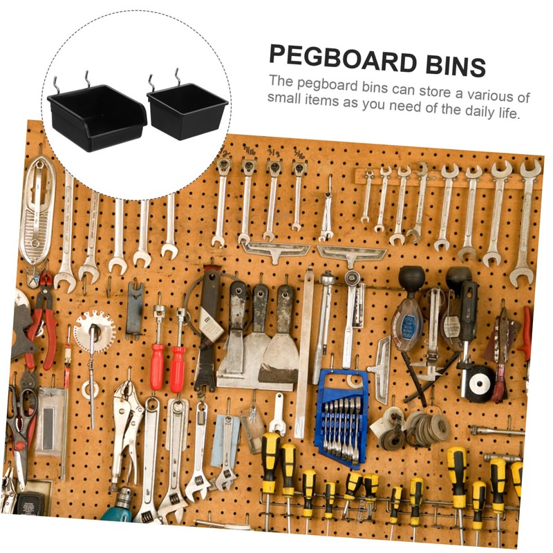 ABOOFAN 4pcs Pegboard Organizer Bins Wall Mounted Tool Holders for