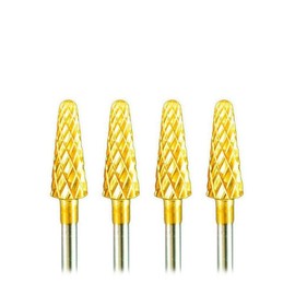 Gold Carbide Cone Bit -CC3- Four Pack for Nails | CC3-4PK