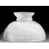 B&P Lamp® 10" Opal White Swirl Ribbed Student Lamp Shade