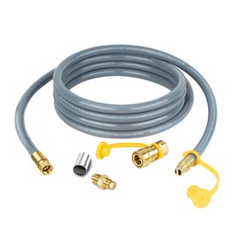 Skyflame 12FT Natural Gas Conversion Kit, 1/2" ID NG Appliance Hose with Quick Connect, 60K BTU, Fits for Fire pit, Pizza Oven, Generator, Griddle, Smoker, Patio Heater and More