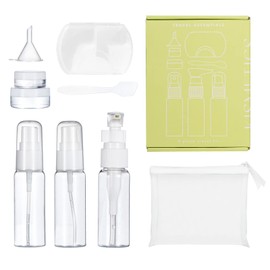 KISMETICS - Travel Essestials 9 Piece Travel Kit, TSA Airline Carry-on Approved Size, Travel Bottles, Pill Case and Toiletry Bag Kit