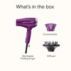 Conair Worldwide Folding Handle Hair Dryer with Concentrator & Diffuser,