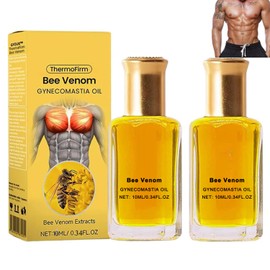 ThermoFirm Bee Venom Gynecomastia Oil, 2025 New Chest Muscles Bee Venom Oil, Advanced Bee Venom for Strengthen The Chest Muscles (2 Bottle)