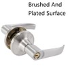 Door Latch with 3 Keys, Stainless Steel Door Lock Knob