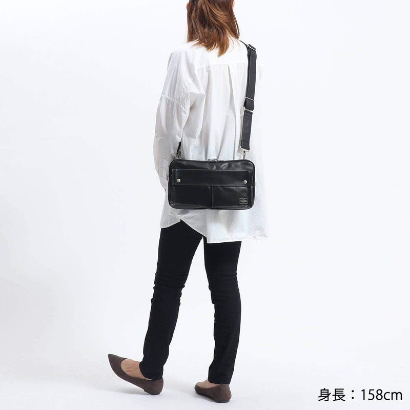 Porter 707-07144 2-Way Shoulder Bag, Clutch Bag, Freestyle, 4. Camel