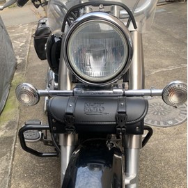 KEMIMOTO Motorcycle Tool Bag, Universal Bike Front Bag, Tool Holder, Accessory Holder, Motorcycle Bag, Tool Pouch, Black