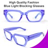 VISOONE Retro Rectangle TR90 Small Face Blue Light Blocking Glasses