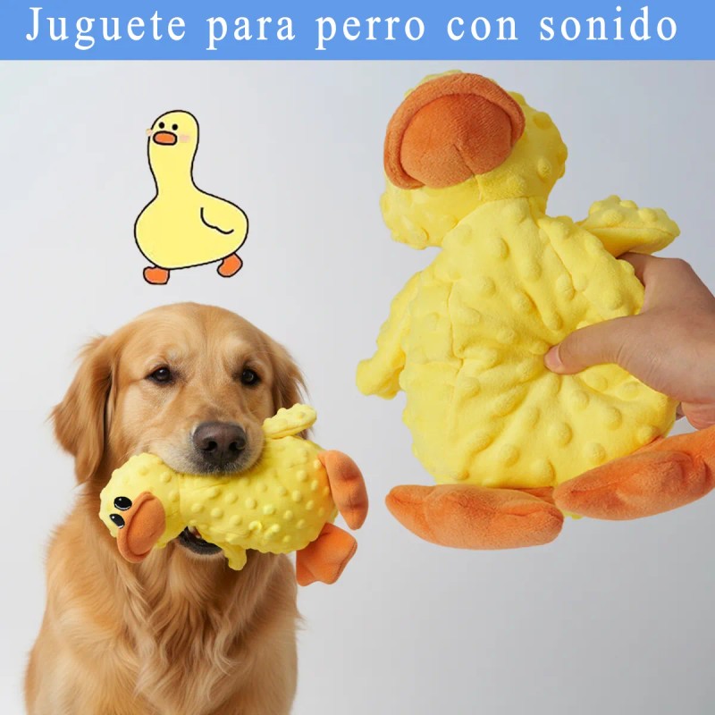 Patito De Peluche Chillón Para Perros Juguete Interactivo M Amarillo