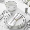 MALACASA Plates and Bowls Sets, 12 Pieces Modern Porcelain Dinnerware