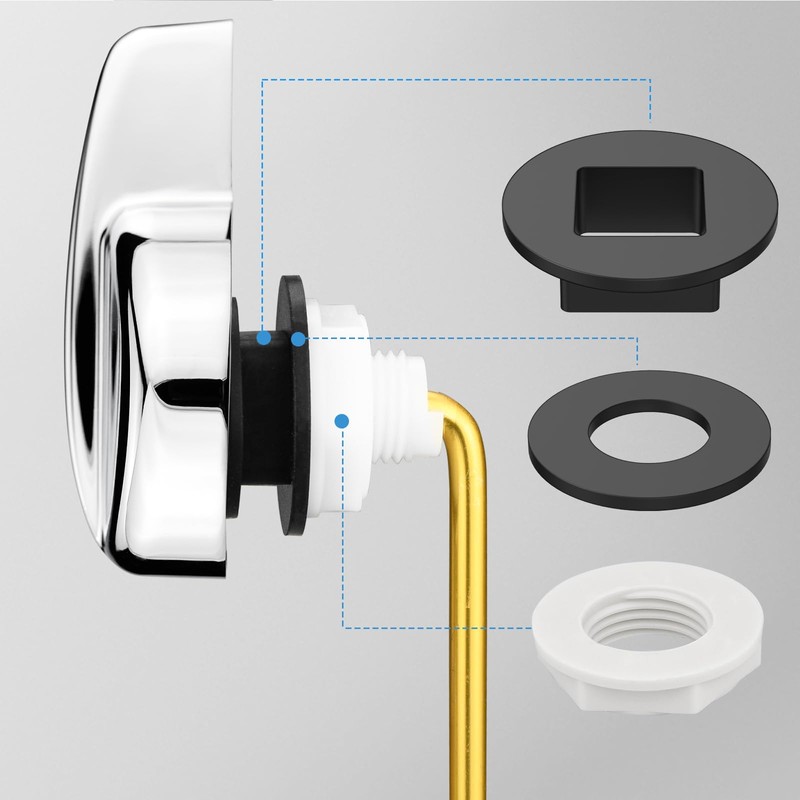 Toilet Handle Lever Flush Replacement Kit - 2-Pack Universal Toilet