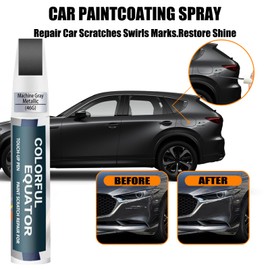 46G Machine Gray Metallic Touch Up Paint for Mazda, Car Paint Pen Scratch Repair Two-In-One Touch Up Paint, Premium Car Scratch Remover for Deep Scratches