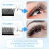 GEMERRY Volume Eyelashes, 5D Pre-Fanned Eyelash Extensions, Easy Fan Lashes,