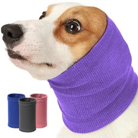 Nanaki Dog Hood No Flap Ear Wrap, Quiet Dog Headband Dog Head Cover No Shake Ear Wrap Dog, The Grooming and Force Drying Pet Ear Protector for Anxiety Relief Calming Dog Ear Covers for Noise