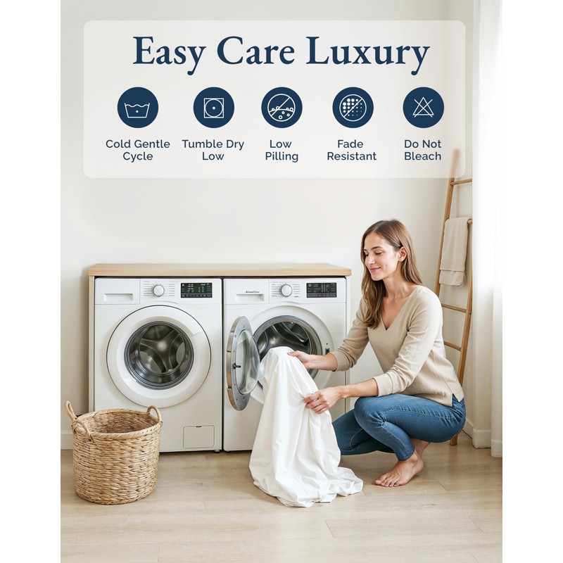 LANE LINEN 100% Organic Cotton Bed Sheets King Size, Fully