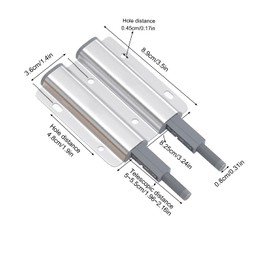 Push to Open Door Catches, 2 Pack Magnetic Double Push Opener Latch, Push Door Catches for Drawer Closer Wardrobe Closure